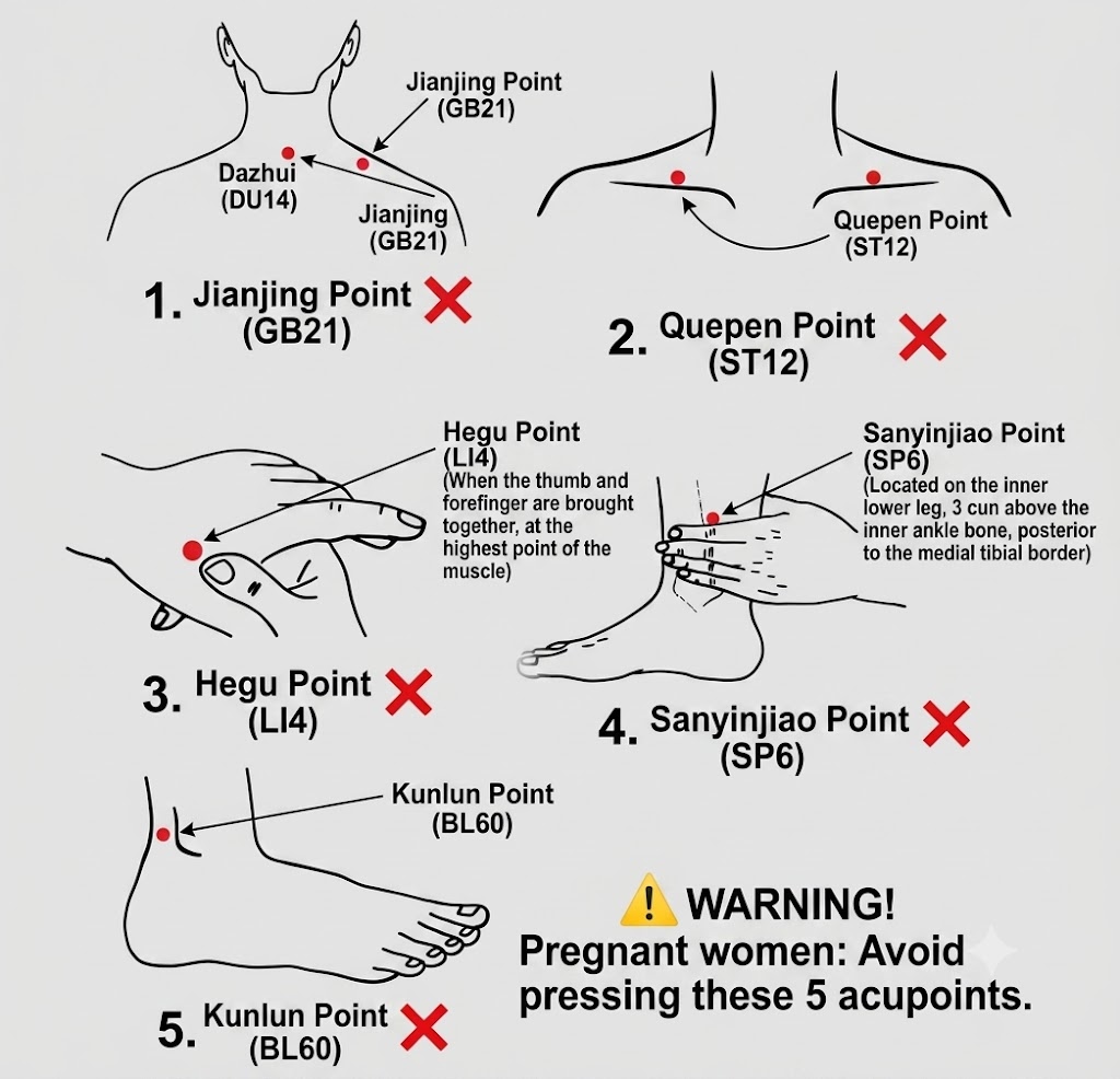 Locating PC6 Acupressure Point